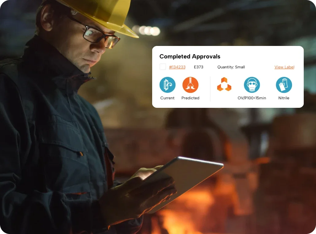CHAMP chemical risk management platform screenshot